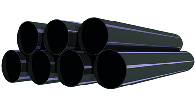 Lilac Stripe PE100 Pipe